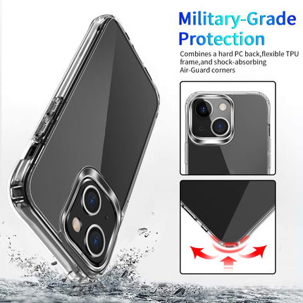 Clear Crystal Acrylic +TPU Four-corner Shockproof Case For iPhone 13(Transparent)-garmade.com
