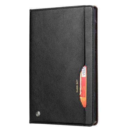For Samsung Galaxy Tab S7 FE Knead Skin Texture Horizontal Flip Leather Case with Photo Frame & Holder & Card Slots & Wallet(Black)-garmade.com