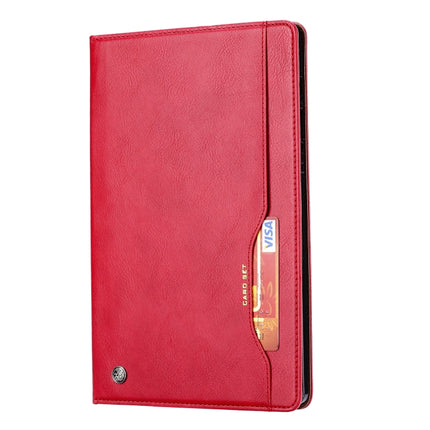 For Samsung Galaxy Tab S7 FE Knead Skin Texture Horizontal Flip Leather Case with Photo Frame & Holder & Card Slots & Wallet(Red)-garmade.com