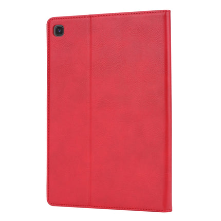 For Samsung Galaxy Tab A7 Lite Knead Skin Texture Horizontal Flip Leather Case with Photo Frame & Holder & Card Slots & Wallet(Red)-garmade.com