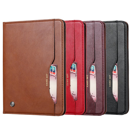 For Samsung Galaxy Tab A7 Lite Knead Skin Texture Horizontal Flip Leather Case with Photo Frame & Holder & Card Slots & Wallet(Red)-garmade.com
