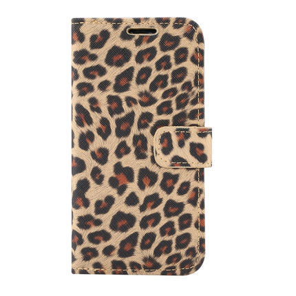 Leopard Pattern Horizontal Flip PC + PU Leather Case with Holder & Card Slots & Wallet For iPhone 13(Yellow)-garmade.com