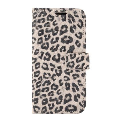 Leopard Pattern Horizontal Flip PC + PU Leather Case with Holder & Card Slots & Wallet For iPhone 13(Brown)-garmade.com