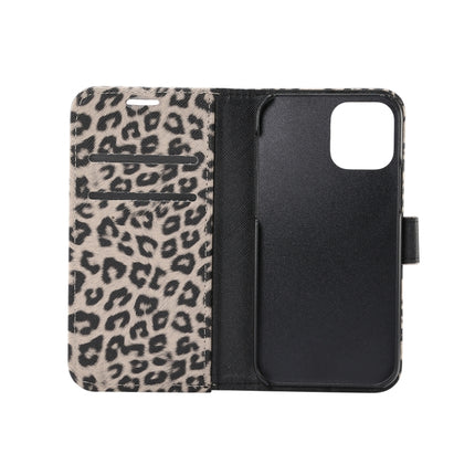 Leopard Pattern Horizontal Flip PC + PU Leather Case with Holder & Card Slots & Wallet For iPhone 13(Brown)-garmade.com