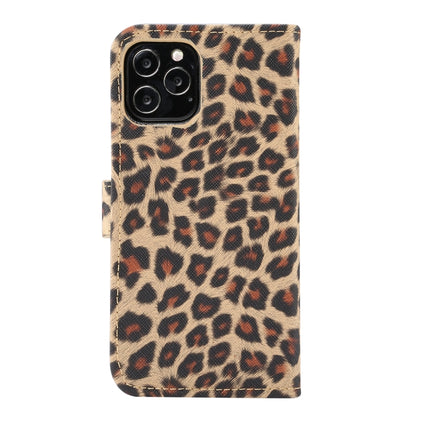 Leopard Pattern Horizontal Flip PC + PU Leather Case with Holder & Card Slots & Wallet For iPhone 13 Pro(Yellow)-garmade.com