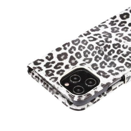 Leopard Pattern Horizontal Flip PC + PU Leather Case with Holder & Card Slots & Wallet For iPhone 13 Pro Max(White)-garmade.com