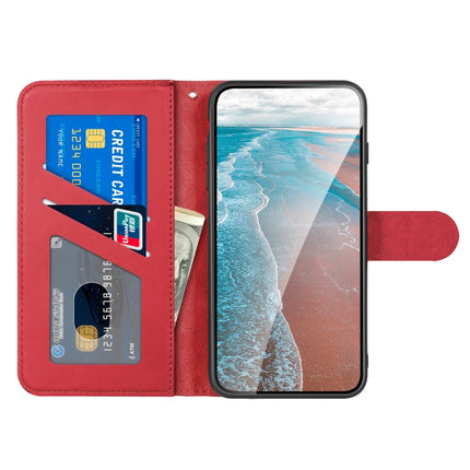 For Xiaomi Redmi 9C Sika Deer Embossing Pattern Horizontal Flip PU Leather Case with Holder & Card Slot & Wallet & Photo Frame(Red)-garmade.com