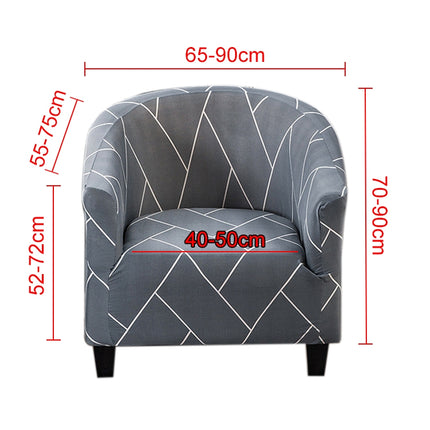 Elastic All-inclusive Single Semicircle Printed Sofa Cover(Dimension)-garmade.com