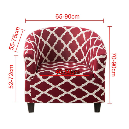 Elastic All-inclusive Single Semicircle Printed Sofa Cover(Style Red)-garmade.com
