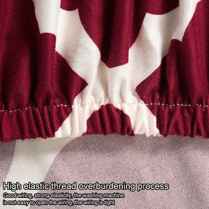 Elastic All-inclusive Single Semicircle Printed Sofa Cover(Style Red)-garmade.com