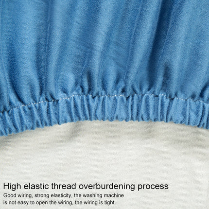 Elastic All-inclusive Single Semicircle Printed Sofa Cover(Blue)-garmade.com