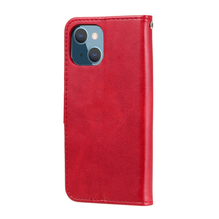 Fashion Calf Texture Zipper Horizontal Flip Leather Case with Stand & Card Slots & Wallet Function For iPhone 13 mini(Red)-garmade.com