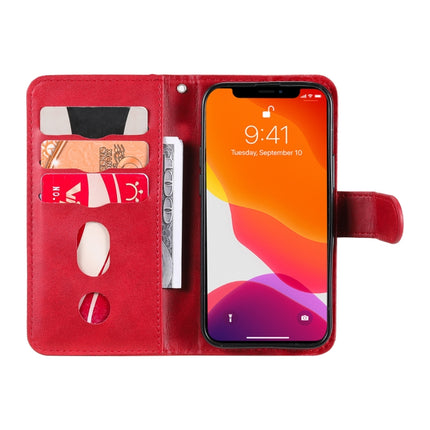 Fashion Calf Texture Zipper Horizontal Flip Leather Case with Stand & Card Slots & Wallet Function For iPhone 13 mini(Red)-garmade.com