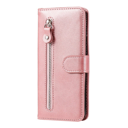 Fashion Calf Texture Zipper Horizontal Flip Leather Case with Stand & Card Slots & Wallet Function For iPhone 13 mini(Rose Gold)-garmade.com