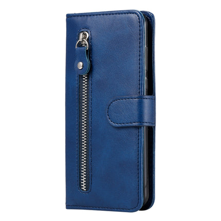 Fashion Calf Texture Zipper Horizontal Flip Leather Case with Stand & Card Slots & Wallet Function For iPhone 13 mini(Blue)-garmade.com