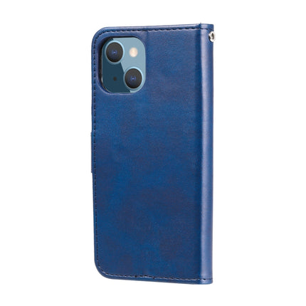 Fashion Calf Texture Zipper Horizontal Flip Leather Case with Stand & Card Slots & Wallet Function For iPhone 13 mini(Blue)-garmade.com