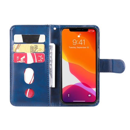 Fashion Calf Texture Zipper Horizontal Flip Leather Case with Stand & Card Slots & Wallet Function For iPhone 13 mini(Blue)-garmade.com