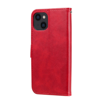 Fashion Calf Texture Zipper Horizontal Flip Leather Case with Stand & Card Slots & Wallet Function For iPhone 13(Red)-garmade.com