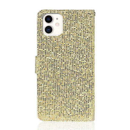 Glitter Powder Horizontal Flip Leather Case with Card Slots & Holder & Lanyard For iPhone 13(Gold)-garmade.com