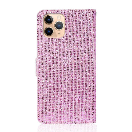 Glitter Powder Horizontal Flip Leather Case with Card Slots & Holder & Lanyard For iPhone 13 Pro(Pink)-garmade.com