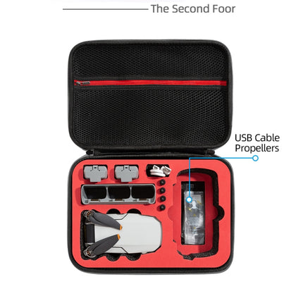 For DJI Mini SE Shockproof Carrying Hard Case Storage Bag, Size: 21.5 x 29.5 x 10cm(Grey + Red Liner)-garmade.com