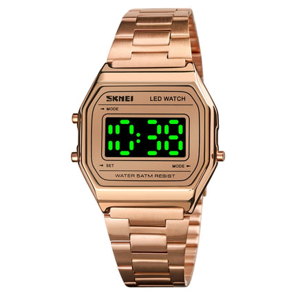 SKMEI 1646 LED Digital Display Luminous Electronic Watch(Rose Gold)-garmade.com