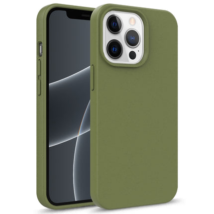 Starry Series Shockproof Straw Material + TPU Protective Case For iPhone 13 mini(Army Green)-garmade.com
