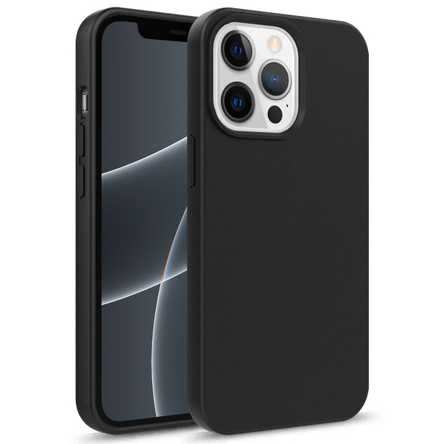 Starry Series Shockproof Straw Material + TPU Protective Case For iPhone 13 mini(Black)-garmade.com