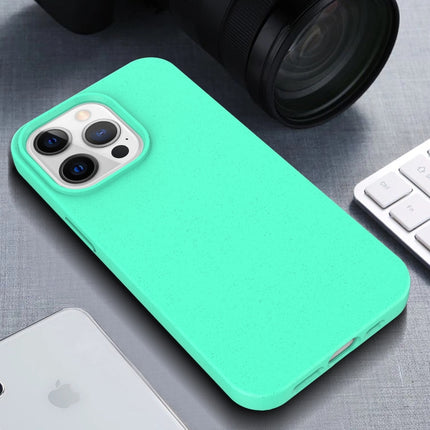 Starry Series Shockproof Straw Material + TPU Protective Case For iPhone 13(Green)-garmade.com