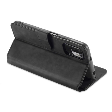 For Xiaomi Redmi Note 10 5G DG.MING Retro Oil Side Horizontal Flip Leather Case with Holder & Card Slots & Wallet(Black)-garmade.com