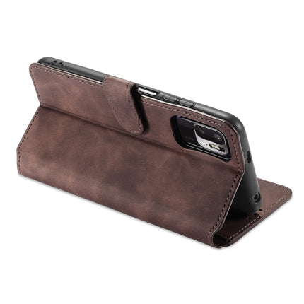 For Xiaomi Redmi Note 10 5G DG.MING Retro Oil Side Horizontal Flip Leather Case with Holder & Card Slots & Wallet(Coffee)-garmade.com