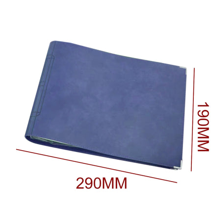 B5 Faux Leather Loose-leaf Grid Notebook, Style:Blank Inner Core(Blue)-garmade.com