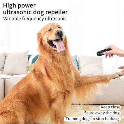 Tsattine N10 Ultrasonic Dog Repeller with LED Electricity Display & Flashlight-garmade.com