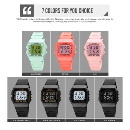 SKMEI 1683 Dual Time LED Digital Display Luminous Silicone Strap Electronic Watch(Pink)-garmade.com