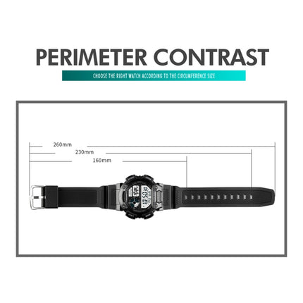 SKMEI 1723 Dual Time LED Digital Display Timing Luminous Electronic Watch(Black)-garmade.com