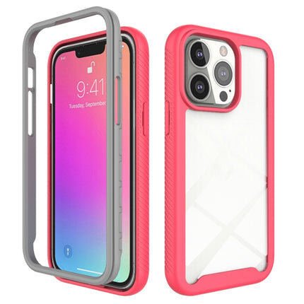 Starry Sky Solid Color Series Shockproof PC + TPU Protective Case For iPhone 13(Light Red)-garmade.com