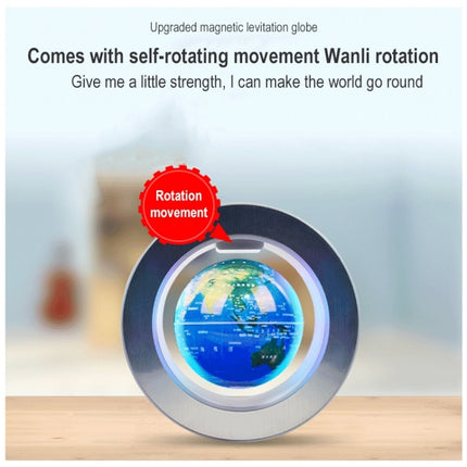 Living Room Desktop Decorations Magnetic Levitation Globe with LED Light, Plug Type:AU Plug(Silver Black)-garmade.com