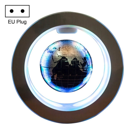 Living Room Desktop Decorations Magnetic Levitation Globe with LED Light, Plug Type:EU Plug(Silver Black)-garmade.com