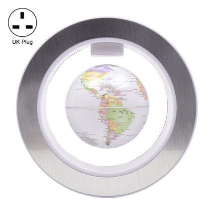 Living Room Desktop Decorations Magnetic Levitation Globe with LED Light, Plug Type:UK Plug(Beige White)-garmade.com