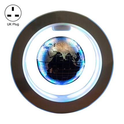 Living Room Desktop Decorations Magnetic Levitation Globe with LED Light, Plug Type:UK Plug(Silver Black)-garmade.com