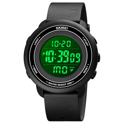 SKMEI 1736 Triplicate Round Dial Timing LED Digital Display Luminous Electronic Watch(Black)-garmade.com