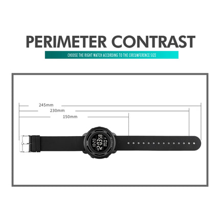 SKMEI 1736 Triplicate Round Dial Timing LED Digital Display Luminous Electronic Watch(Black and White)-garmade.com