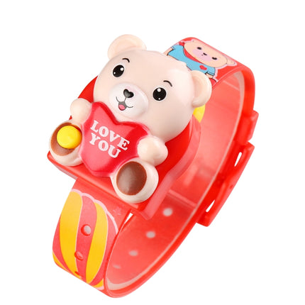 SKMEI 1748 Three-dimensional Cartoon Love-heart Bear LED Digital Display Electronic Watch for Children(Red)-garmade.com