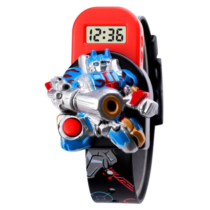 SKMEI 1750 Three-dimensional Cartoon Robot LED Digital Display Electronic Watch for Children(Black)-garmade.com