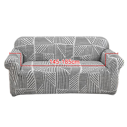 Double Seat Living Room Four Seasons Elastic Full Coverage Non-slip Sofa Cover, Size: 145 x 185cm(Snow)-garmade.com