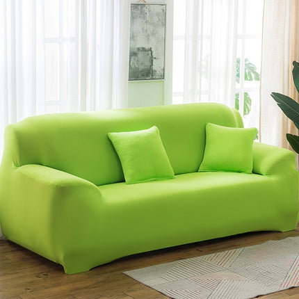 Four Seasons Solid Color Elastic Full Coverage Non-slip Sofa Cover(Green)-garmade.com