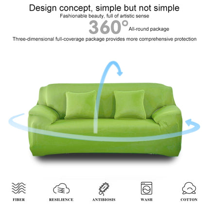 Four Seasons Solid Color Elastic Full Coverage Non-slip Sofa Cover(Green)-garmade.com