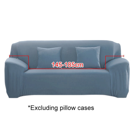 Four Seasons Solid Color Elastic Full Coverage Non-slip Sofa Cover(Grey Blue)-garmade.com