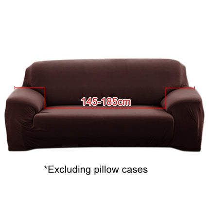 Four Seasons Solid Color Elastic Full Coverage Non-slip Sofa Cover(Coffee)-garmade.com