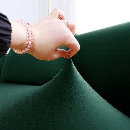 Four Seasons Solid Color Elastic Full Coverage Non-slip Sofa Cover(Dark Green)-garmade.com